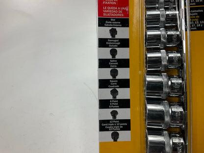 Titan 15202 3/8'' Drive Metric Spline Socket Set, 8 Piece   8mm-19mm