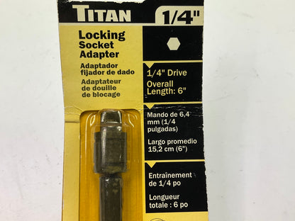 Titan 15215 1/4'' Dr X 6'' Locking Socket Adapter For Cordless Driver