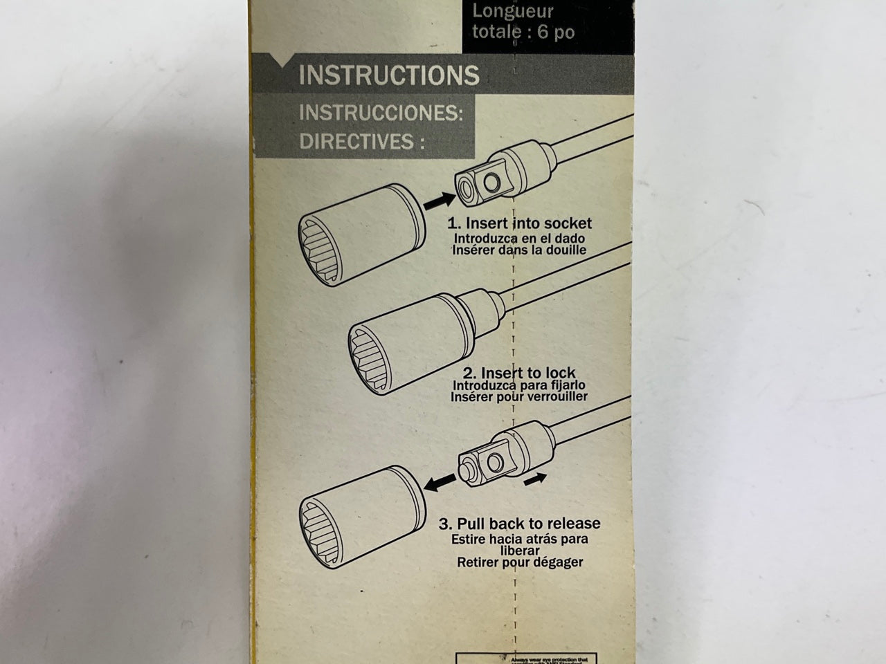 Titan 15215 1/4'' Dr X 6'' Locking Socket Adapter For Cordless Driver