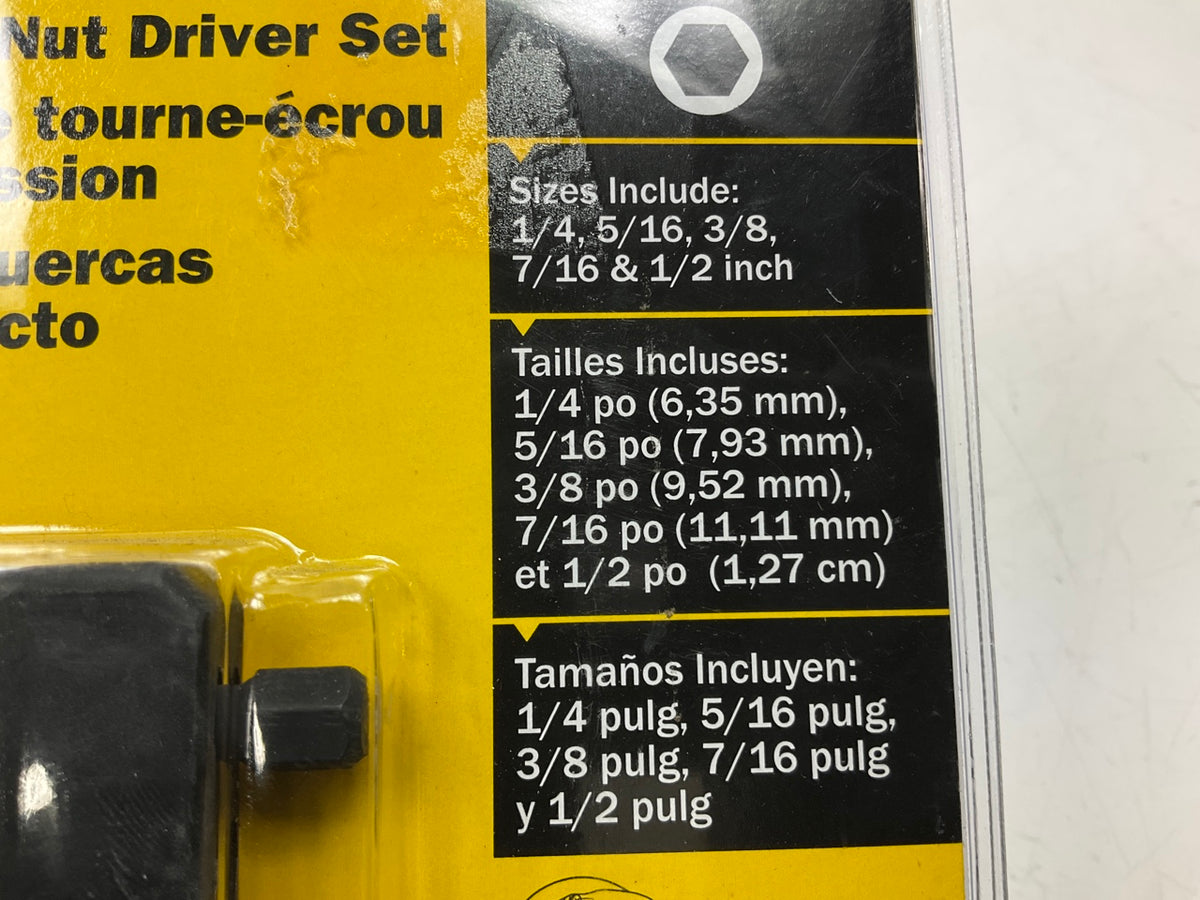 Titan 15220 SAE Impact Grade Nutsetter Set (5 Pieces) Nut Driver 1/4''-1/2'' Size