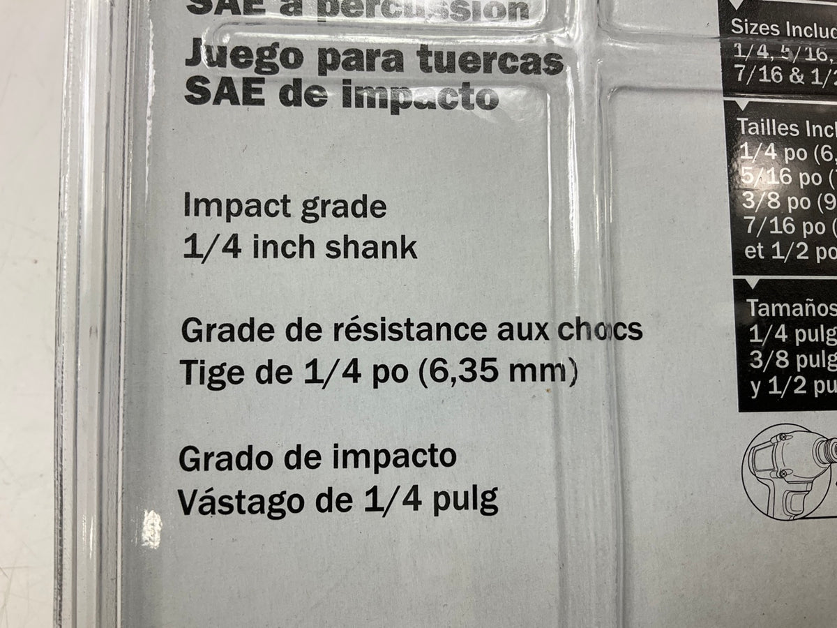 Titan 15220 SAE Impact Grade Nutsetter Set (5 Pieces) Nut Driver 1/4''-1/2'' Size