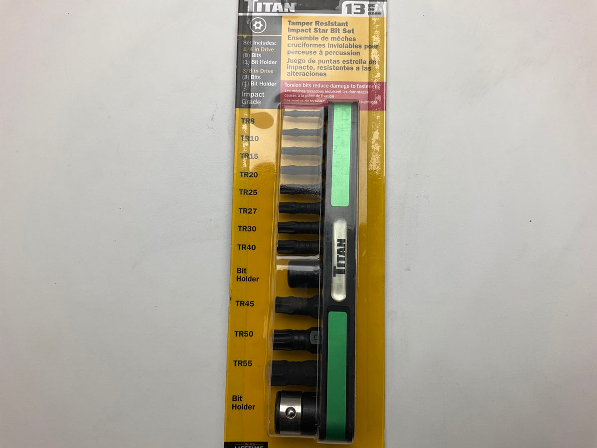 Spark Bit Titan 16039 SAE Torx Tamper-Resistant Insert Bit Set (13 Pieces ...