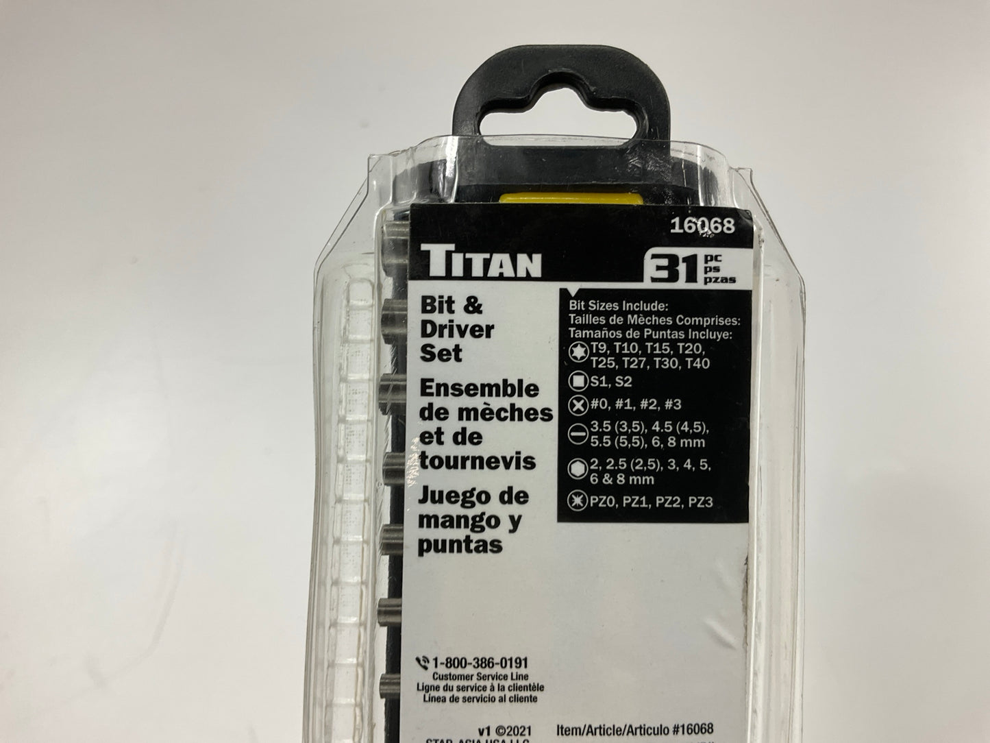 Titan 16068 31-Piece Multi-Bit Screwdriver Set - Slotted, Hex, Phillips, Pozi