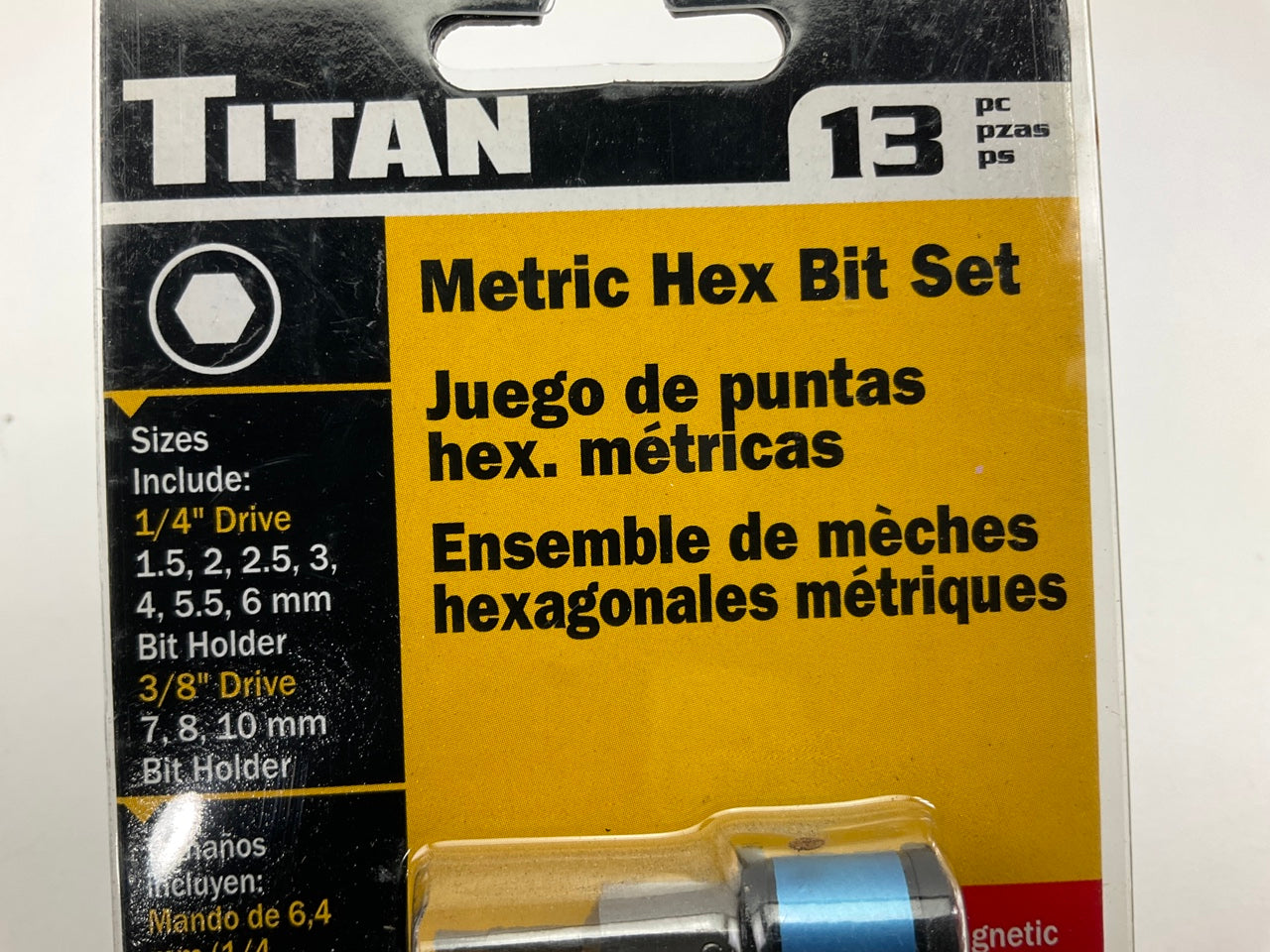Titan 16112 Metric Hex Bit Set With Bit Holder (13 Pieces)