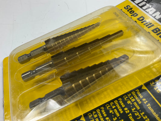 Titan 16503 3-piece Step Drill Bit Set