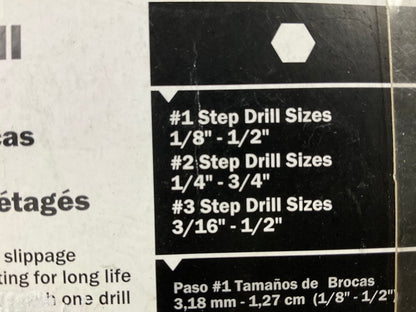 Titan 16503 3-piece Step Drill Bit Set