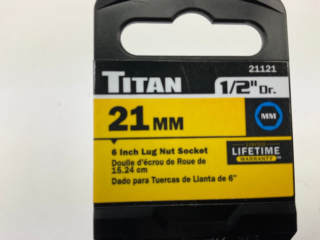 Titan 21121 1/2-Inch Drive X 21mm Non-marring Impact Extra-Long Lug Nut Socket