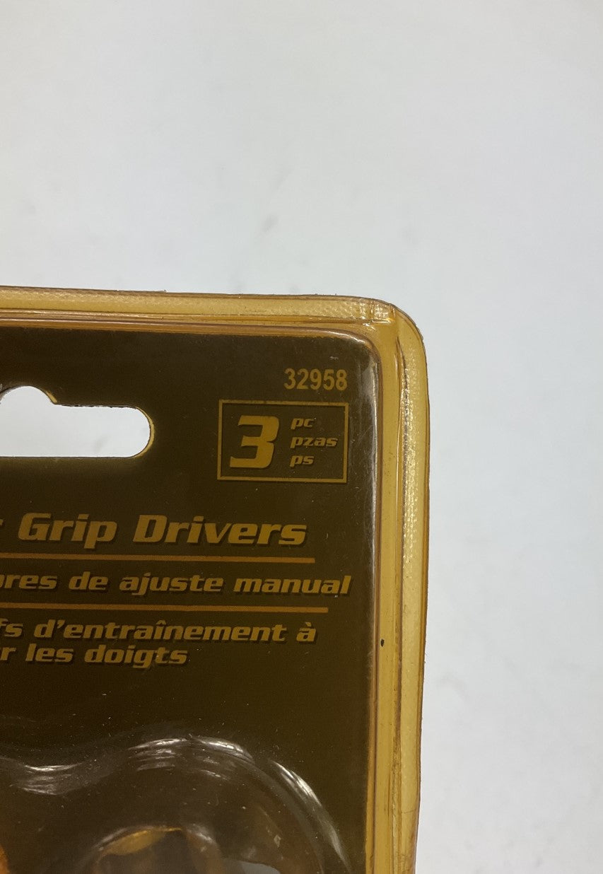 Titan 32958 3 Piece Finger Drive Set, 1/4'' Flat. #2 Philips & 1/4'' Socket