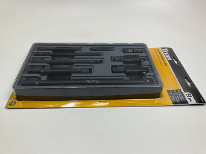 Titan Tools 40109 9 Piece Assorted Impact Extension Bar Set: 1/4'', 3/8'', & 1/2''