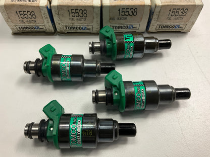 (4) Tomco 15538 Fuel Injector For 1988-1989 Mazda 323 1.6L L4