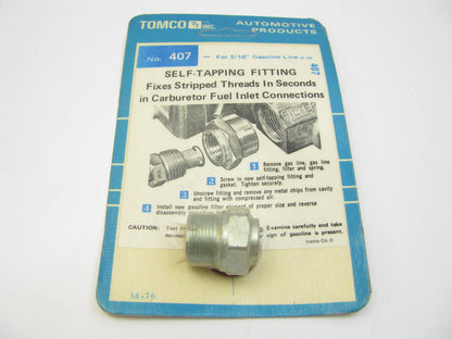 Tomco 407 Self-Tapping Carburetor Fuel Fitting For 5/16'' Gas Line