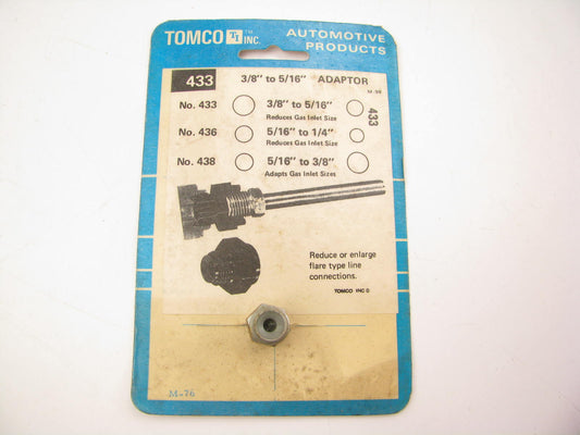 Tomco 433 Carburetor Fuel Feed Line Flare Inlet Reducer 5/16'' To 3/8'' Adapter