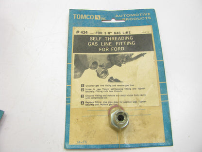 Tomco 434 Carburetor Self-Threading Gas Line Fitting For Ford - 3/8'' Line