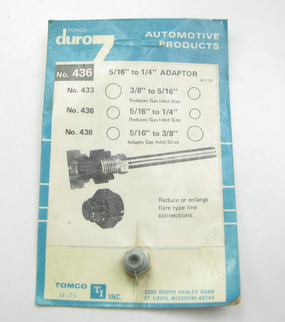Tomco 436 Carburetor Fuel Gas Inlet Reducer Fitting (5/16'' TO 1/4'')