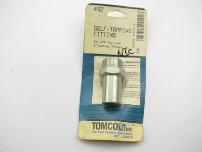 Tomco 492 Carburetor Self-tapping Fuel Fitting For 3/8'' Line X 1'' Inlet