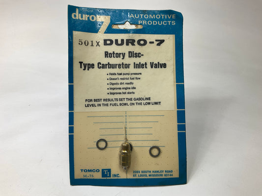 Tomco 501X Carburetor Inlet Valve For Holley ''Bug Spray'' 2110-C 200 & 300 CFM