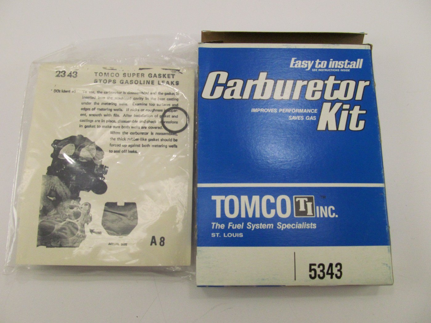 Tomco 5343 Carburetor Rebuild Kit For 1975-1977 GM 260-V8 Rochester 2MC