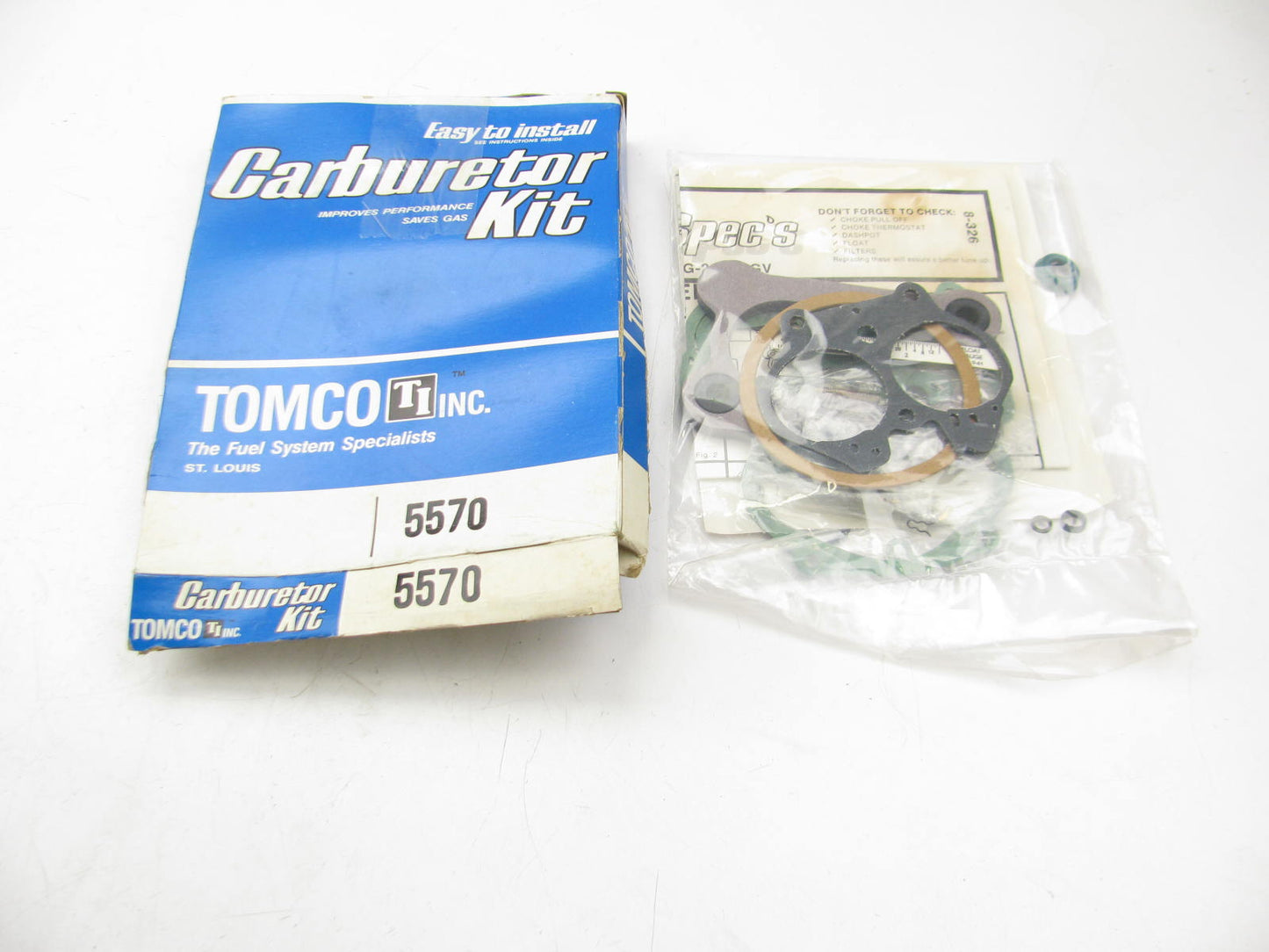 Tomco 5570 Carburetor Rebuild Kit For Rochester 2GV, 2GF