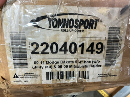 MISSING CLAMPS 22040149 Tonnosport Roll-Up Cover For 00-10 Dodge Dakota 63'' Bed