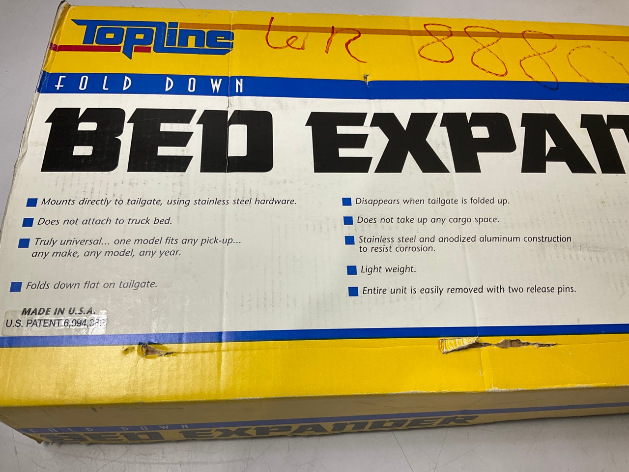 Top Line BX4004-01 Fold-Down Universal Silver Pickup Truck Cargo Bed Extender