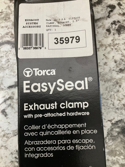 Torca 35979 2-1/2'' EasySeal Exhaust Band Clamp Stainless Steel 2.5''