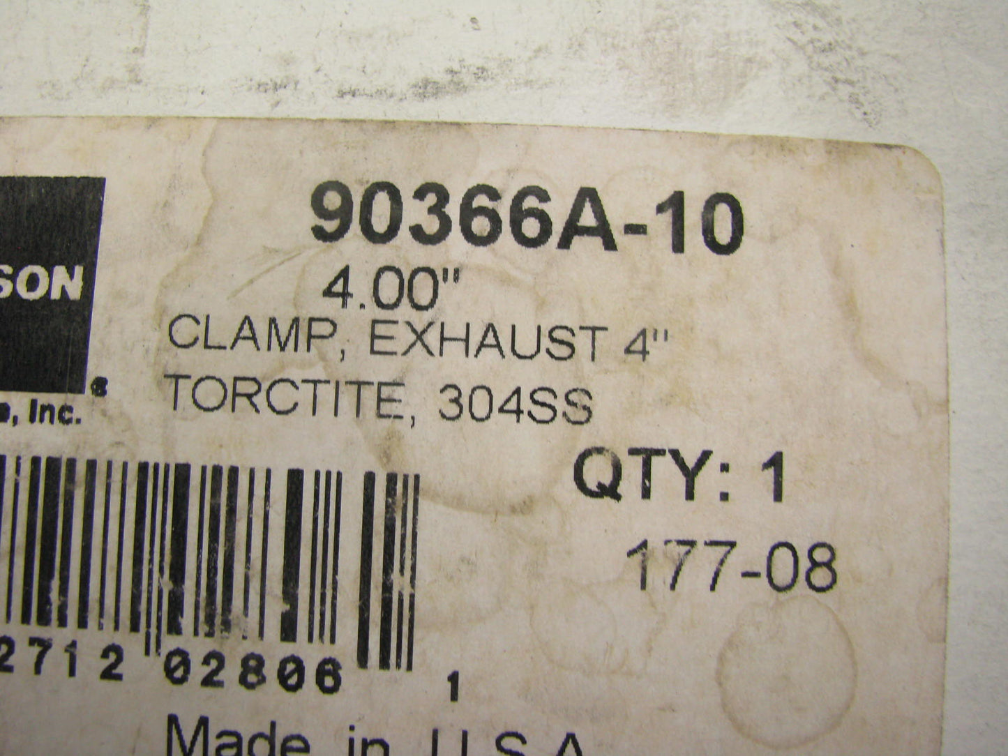 Torctite 90366A-10 304 Stainless Steel 4'' Exhaust Clamp