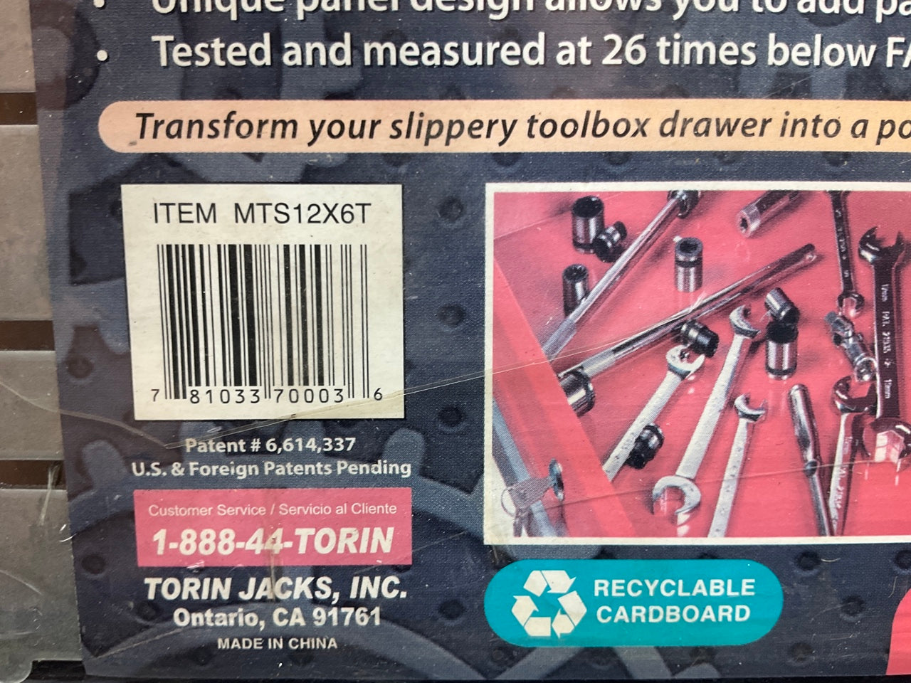 Torin MTO12X6T Magnetic Tool Organizer Panel 12'' X 6'', Low Profile