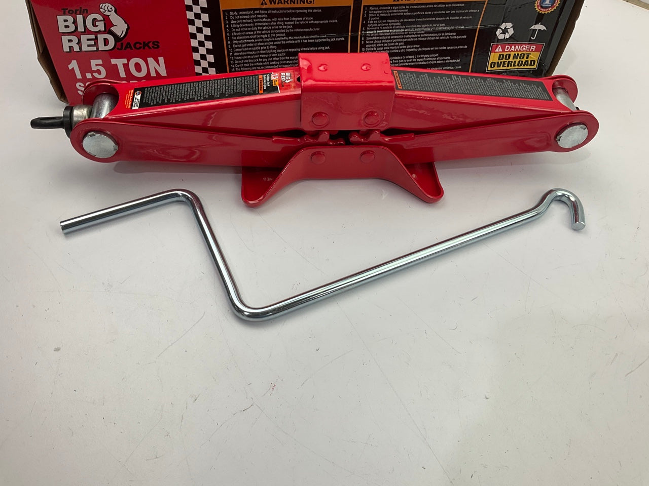 Torin T10152 Big Red Steel Scissor Lift Jack Car Kit, 1.5 Ton (3,000 Lb)