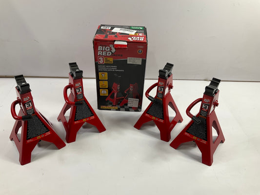 BIG RED 3 Ton (6,000 Lbs) Torin T43002 Steel Jack Stands - SET OF 4 JACKS T43002