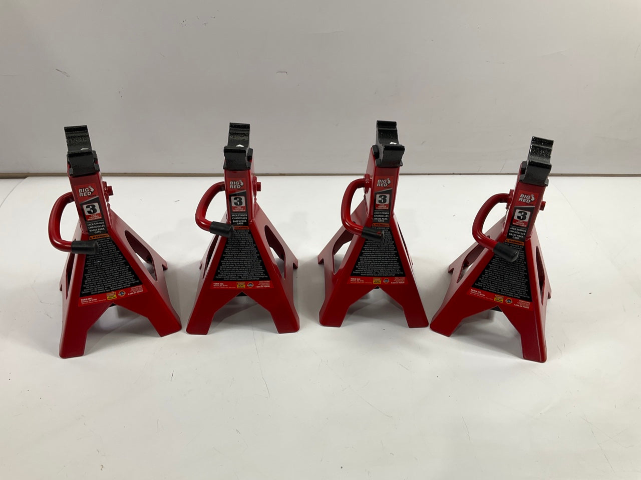 BIG RED 3 Ton (6,000 Lbs) Torin T43002 Steel Jack Stands - SET OF 4 JACKS T43002