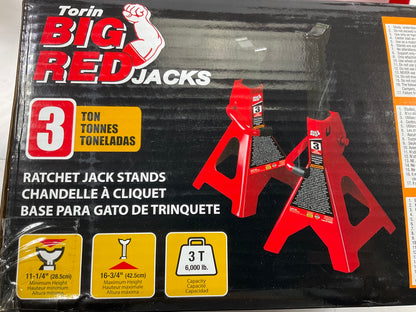 BIG RED 3 Ton (6,000 Lbs) Torin T43002 Steel Jack Stands - SET OF 4 JACKS T43002