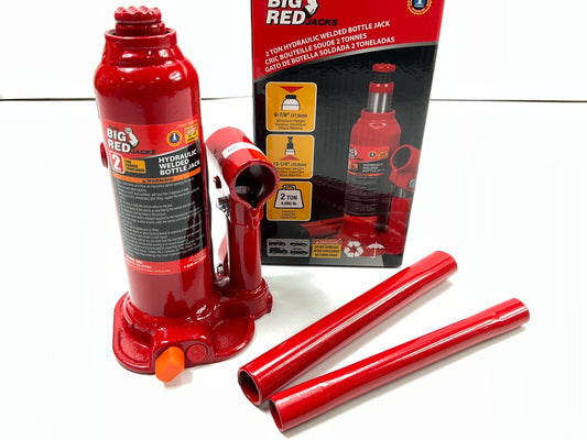 Torin T90203B 2 Ton Big Red Bottle Jack (4,000 Lbs Capacity)