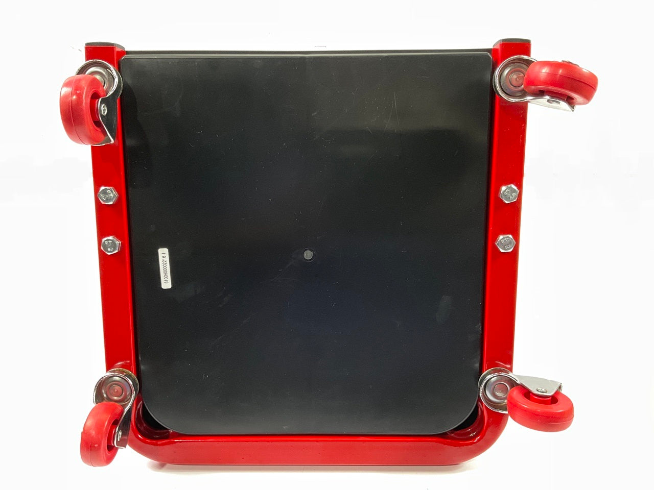 Torin TR6300 Padded Rolling Mechanic Seat Stool With Tool Tray, Red