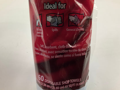 10 ROLLS Tork Heavy Duty Paper Shop Towel Blue, High Absorbant, 60 Sheets / Roll