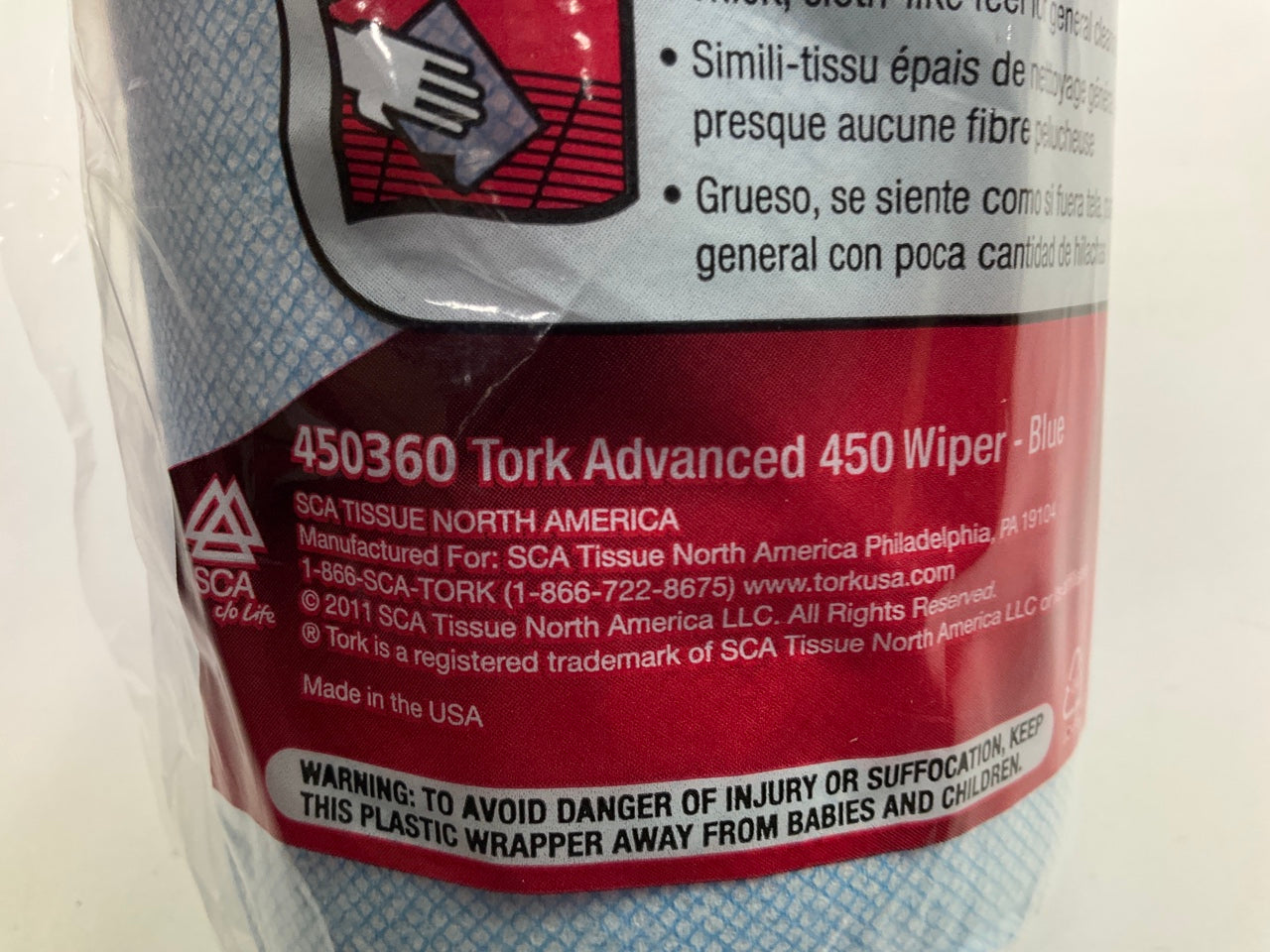 10 ROLLS Tork Heavy Duty Paper Shop Towel Blue, High Absorbant, 60 Sheets / Roll