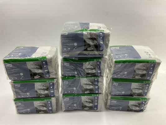 (10) Packs Of 55 Wipes - Tork 520350 Industrial Shop Wipe Towels 12.6'' X 15.16''