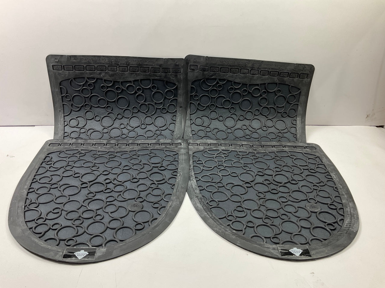 4 Mats Only - Tough Guy 49EV64 Urinal Mats Black Unscented 20-1/4'' L X 17-1/2'' W