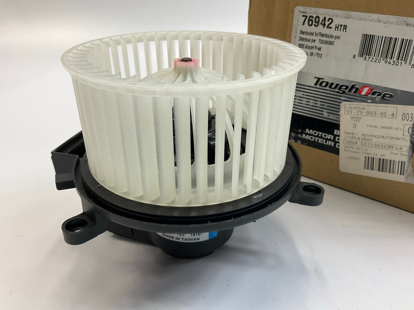 Tough One 76942 Rear HVAC Blower Motor And Wheel