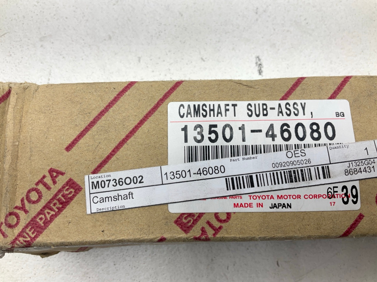 NEW OEM Toyota 13501-46080 Left Camshaft - 1999-2005 TOYOTA 2JZ-GE Cam