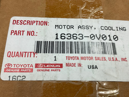 NEW OEM Toyota 16363-0V010 Left Engine Cooling Fan Motor