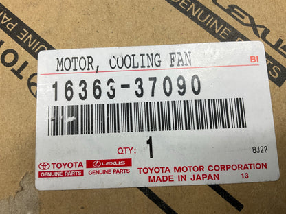 NEW OEM Toyota 16363-37090 Right Engine Cooling Fan Motor DENSO 168000-1900