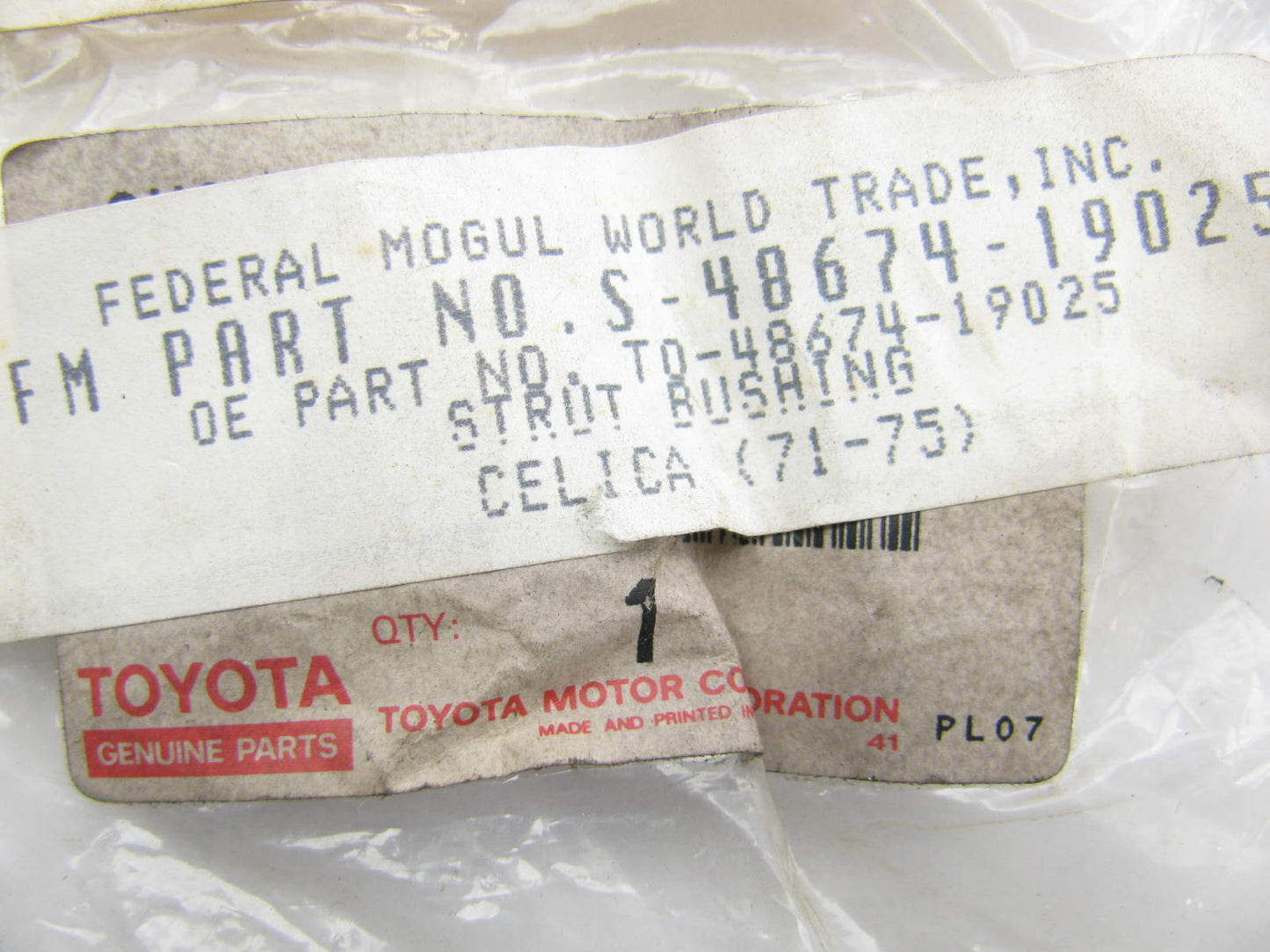Genuine Toyota 48674-19025 Strut Rod Bar Bushing Kit - 1975-1977 Toyota Carina