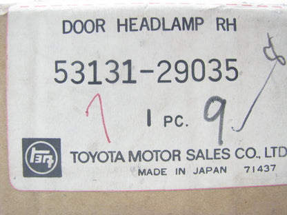 Vintage NOS OEM Toyota  RH Headlight Trim Ring  53131-29035