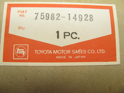 NOS  Toyota 75982-14928 Front Left Rocker Sticker, Gold & Ivory 73 Celica 2000GT