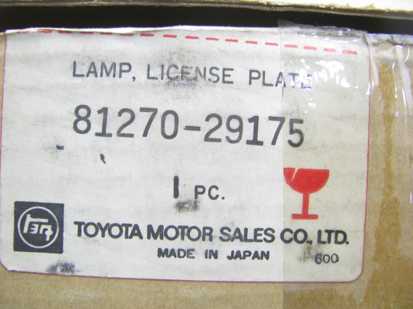 NOS OEM Toyota License Plate Light Lamp 81270-29175 - 1973-1978 Toyota Corona