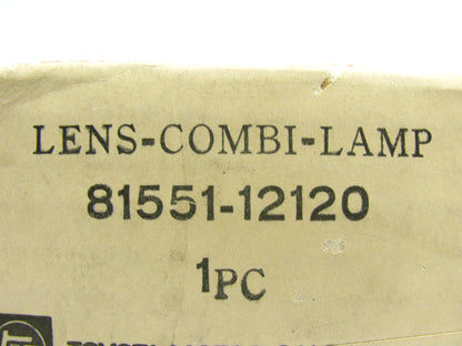 NOS OEM Toyota 81551-12120 Tail Light Lamp Lens ONLY 8155112120