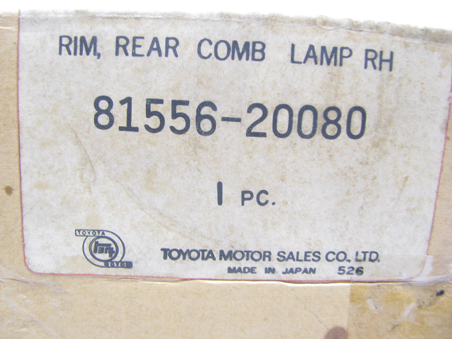 Vintage NOS OEM Toyota Tail Light Frame Bracket 81556-20080