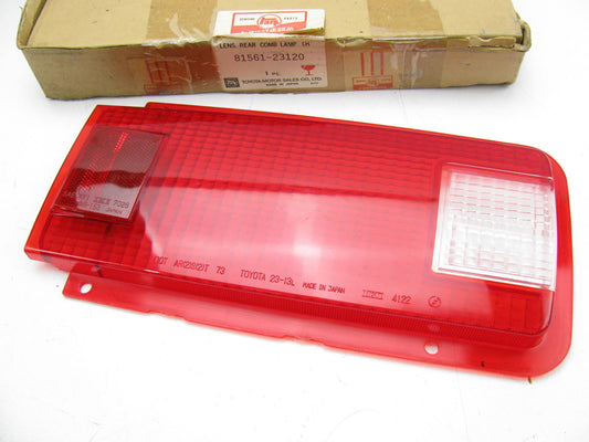 NOS OEM For Toyota Left Rear Tail Light Lens 81561-23120