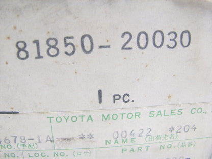 NOS OEM Toyota Electro Sensor Panel Warning Light 81850-20030 For 73-78 Corona