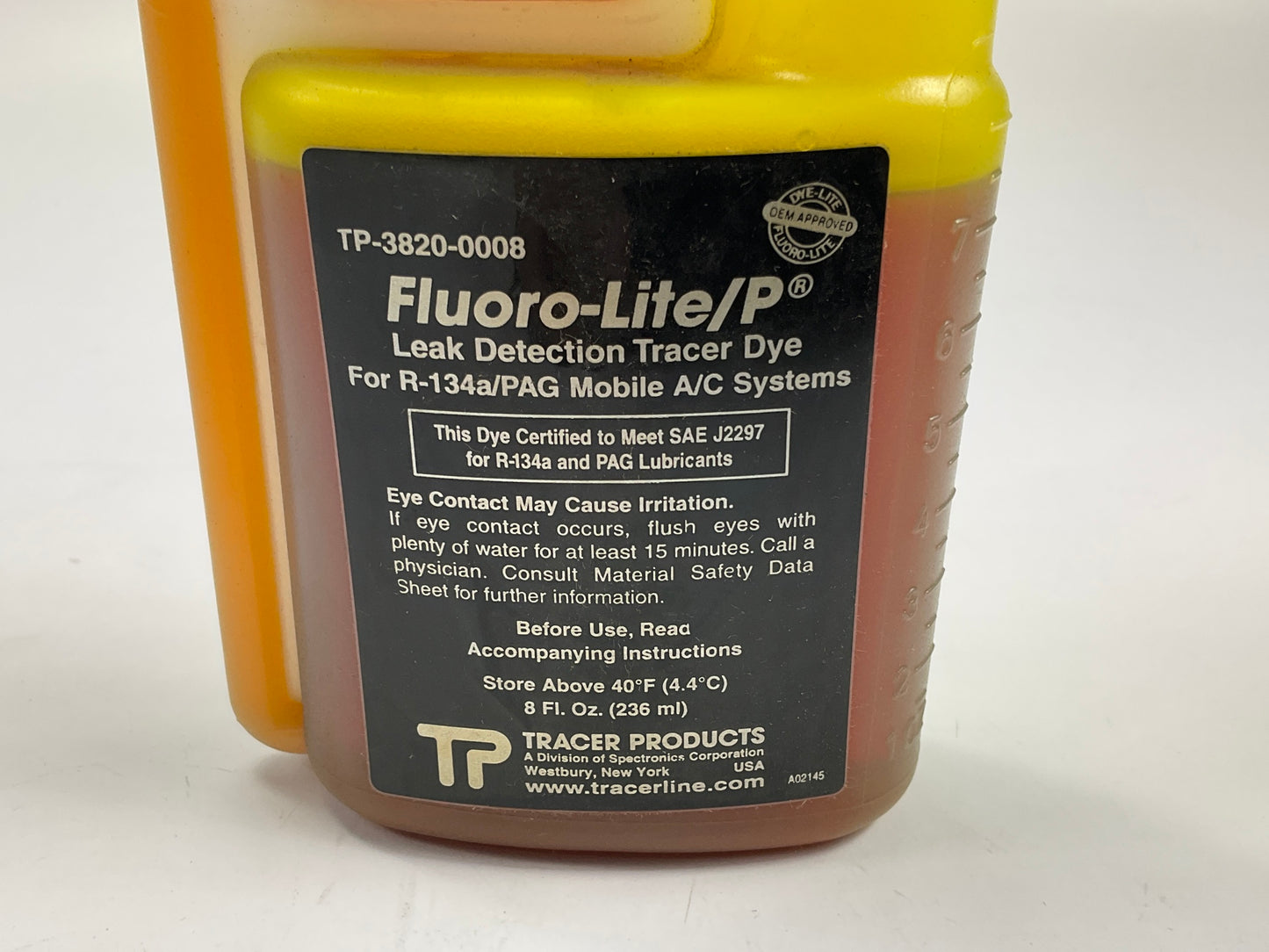 Tracer Products TP-3820-0008 8oz Fluoro-Lite A/C Leak Detection Dye 134a / PAG